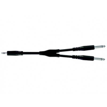 Cavo Audio Jack Stereo 3.5mm - 2 Jack Mono 6.3mm