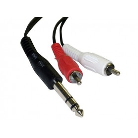 Cavo Audio Stereo 1.5 mt Jack 6.3mm - 2 RCA