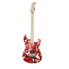 EVH Striped Series Red with Black Stripes