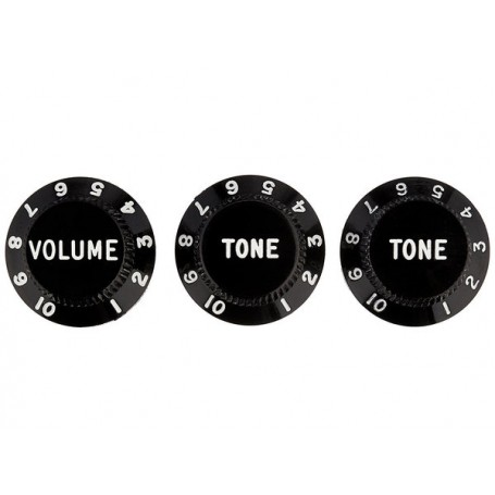 FENDER Stratocaster 3 Knobs 1 Volume/ 2 Toni Black