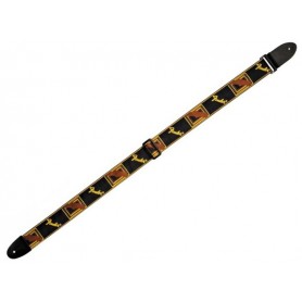 FENDER 2" Monogrammed Strap Black / Yellow / Brown