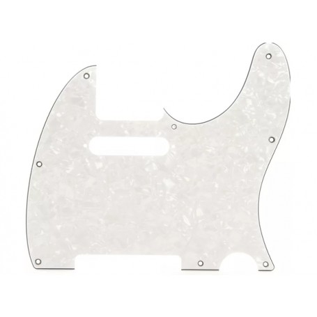 FENDER 8 Hole Mount Muli-Ply Telecaster Pickguad White Moto