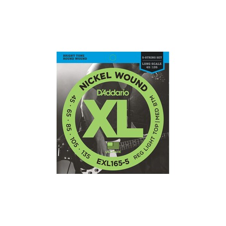 D'ADDARIO EXL165-5 Custom Light