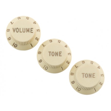 FENDER Road Worn Strat Knobs Aged White