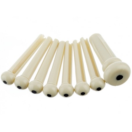 FENDER Acoustic Bridge Pin Sets Ivory with Black Dot