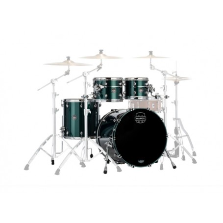 MAPEX Se529xbpq Saturn Evolution Birch Rock 4 Pezzi Brunswick Green