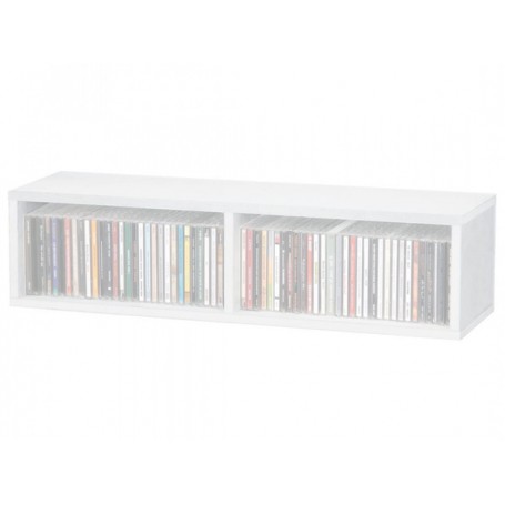 GLORIOUS CD Box 90 White RACCOGLITORE IN LEGNO BIANCO PER 90 CD