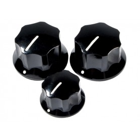 FENDER Pure Vintage '60s Jazz Bass Knobs (3) Black