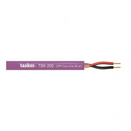 Tasker Cavi Evacuazione Vocale - certificati CPR classe C 2x1,50 Viola Bobina da 100 metri