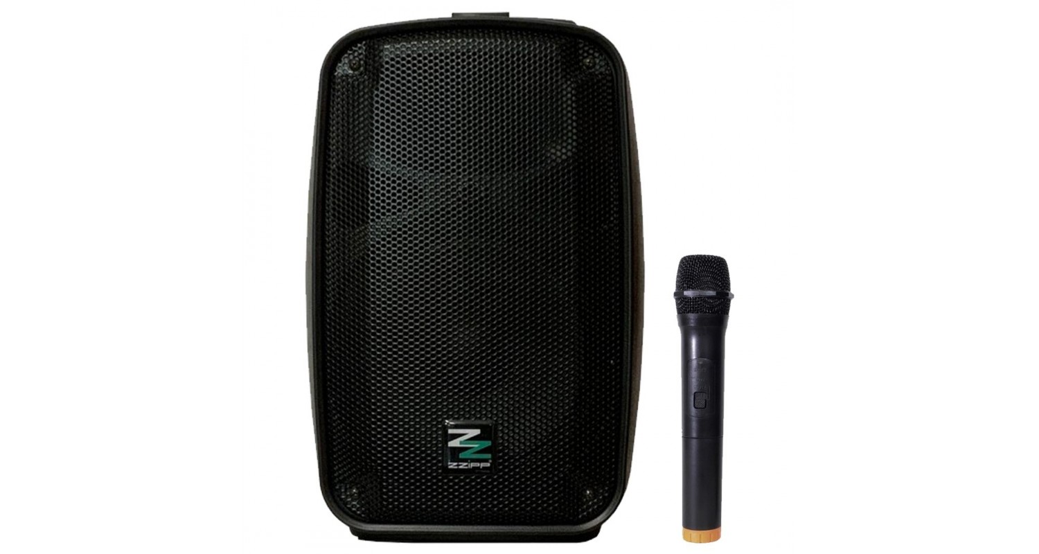 ZZIPP ZZPB108 Batteria Ricaricabile Bluetooth con Microfono -120 Watt RMS