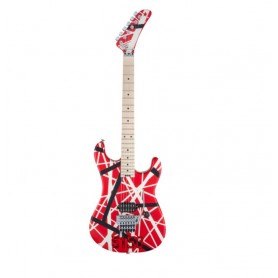 EVH Striped Series 5150 MN Red with Black and White Stripes