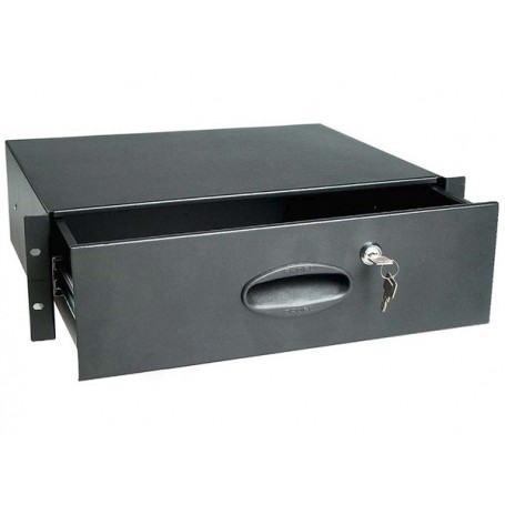 Cassetto Rack 19" 3 Unità con Chiusura a Chiave