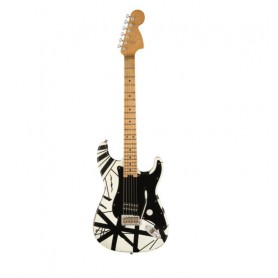 EVH Striped Series '78 Eruption White with Black Stripes Relic