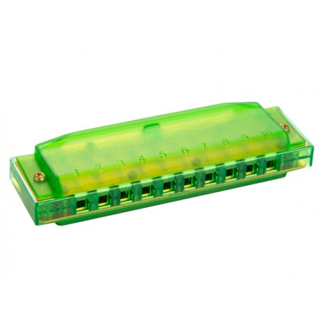 HOHNER Translucent Harp M1110G Green