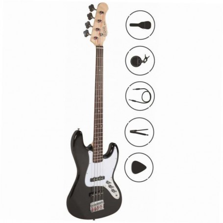 OQAN QBE-JB35 BK KIT CON BASSO ELETTRICO, ACCORDATORE, BORSA E ACCESSORI