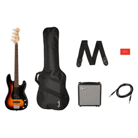 FENDER Squier Affinity Precision PJ Bass LRL 3-Color Sunburst R15 Pack