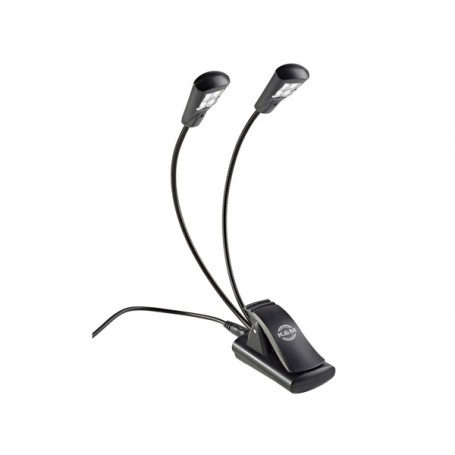 KONIG & MEYER 12245 Music Stand light Double4 LED FlexLight Set Black