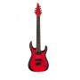 JACKSON Pro Plus Series Dinky Modern MDK7 HT EB Satin Red With Black Bevels