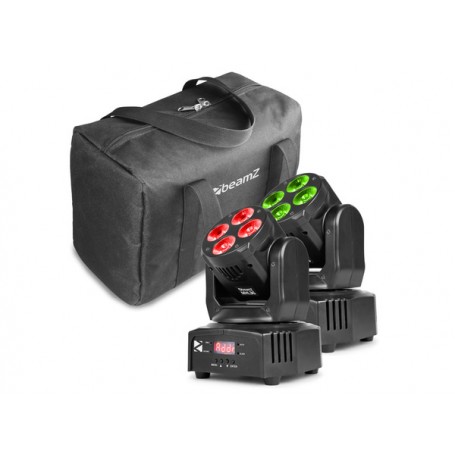 BEAMZ MHL36 COPPIA DI TESTE MOBILI 4 LED RGBW+ Borsa