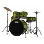 NATAL DNA F22 Drum Kit Acid Green with Black Hardware