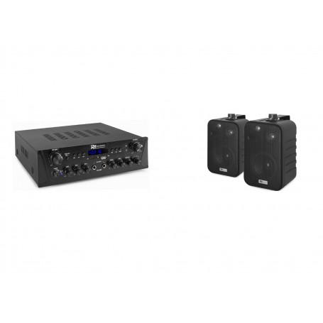 Kit Amplificatore + Coppia Casse PD BV40V nere da 4"