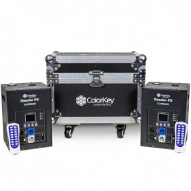 COLORKEY Dazzler Fx MKII Black - 2 Pack Bundle With Road Case