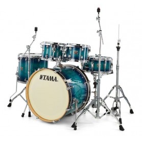 TAMA SUPERSTAR CLASSIC MAPLE • 20/10/12/14/14SD • BLUE TRASPARENT BURST • W/HARDWARE SM5W