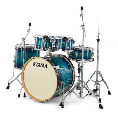 TAMA SUPERSTAR CLASSIC MAPLE • 20/10/12/14/14SD • BLUE TRASPARENT BURST • W/HARDWARE SM5W