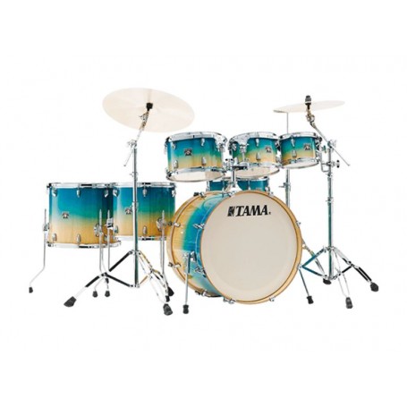 TAMA SUPERSTAR CLASSIC MAPLE EXOTIC • 22/8/10/12/14/16/14SD • CARIBBEAN LACEBARK PINE FADE • W/HARDWARE SM5W