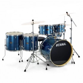 TAMA IMPERIALSTAR • 22/10/12/14/16/14SD • HAIRLINE BLUE • W/HARDWARE • NO PIATTI