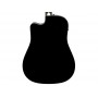 FENDER FA-125CE Dreadnought WN Black