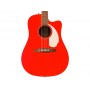 FENDER California Standard Redondo Ce Spruce Top Ivory Pickguard Fiesta Red