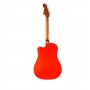 FENDER California Standard Redondo Ce Spruce Top Ivory Pickguard Fiesta Red