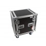 Flight Case Professionale 12 Unità Rack 19" con Ruote