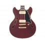 D'ANGELICO Deluxe Mini DC Satin Trans Wine