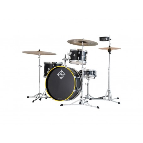 DIXON Podl520bk1 - Shell Kit - Finitura Gloss Black W/yellow And Black Bass Hoop