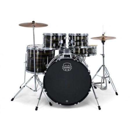 MAPEX CM5294FTCFJ Comet Rock 5 Pezzi Ebony Yellow Grain Con Hardware E Piatti